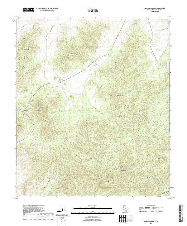 Mount Livermore, TX — USGS 7.5-minute topo (2022)