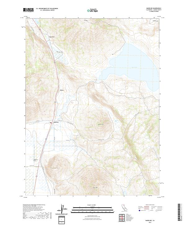 Madeline, CA — USGS 7.5-minute topo (2021)