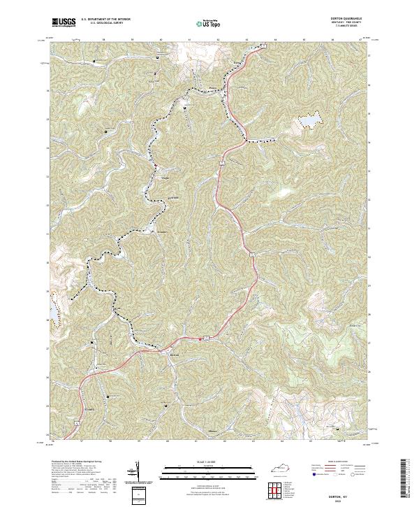 Dorton, KY — USGS 7.5-minute topo (2022)