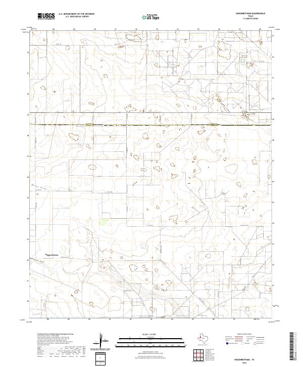 Higginbotham, TX — USGS 7.5-minute topo (2022)