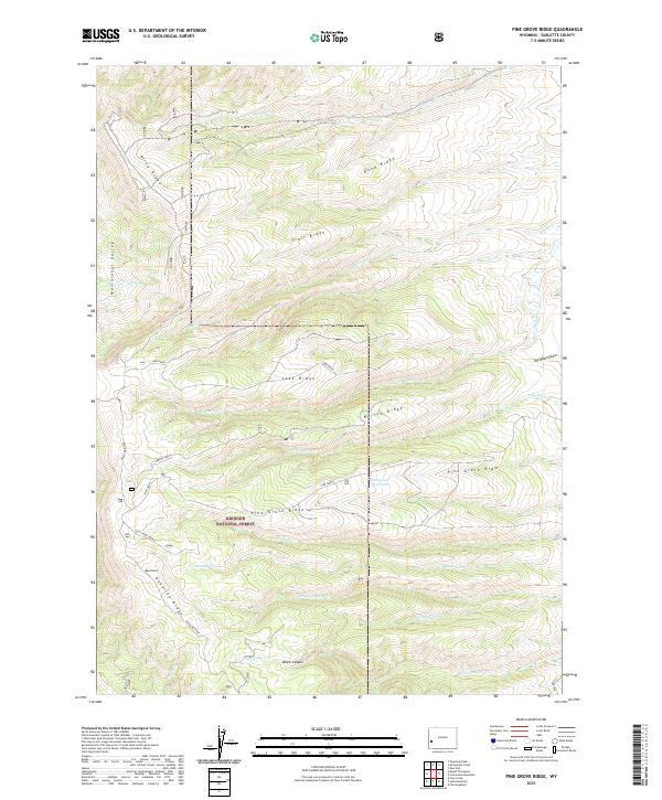 Pine Grove Ridge, WY — USGS 7.5-minute topo (2021)