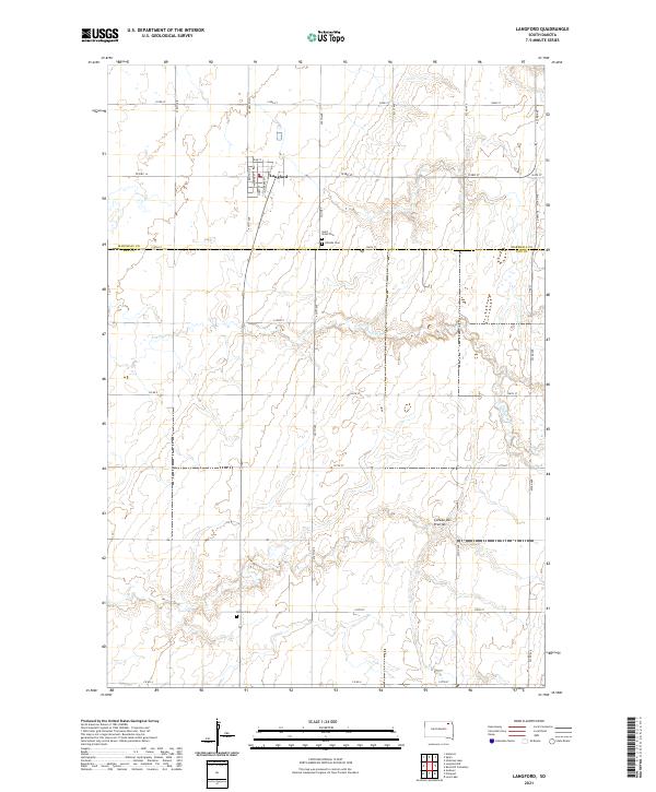 Langford, SD — USGS 7.5-minute topo (2021)