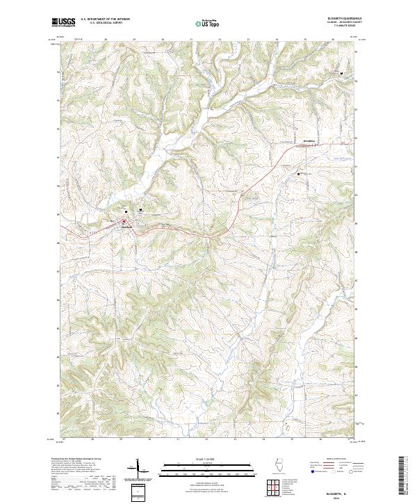 Elizabeth, IL — USGS 7.5-minute topo (2024)