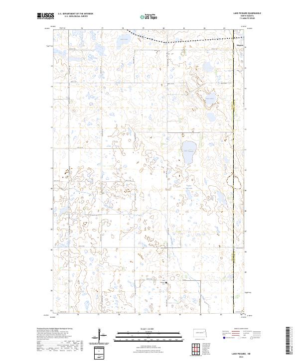 Lake Pickard, ND — USGS 7.5-minute topo (2024)