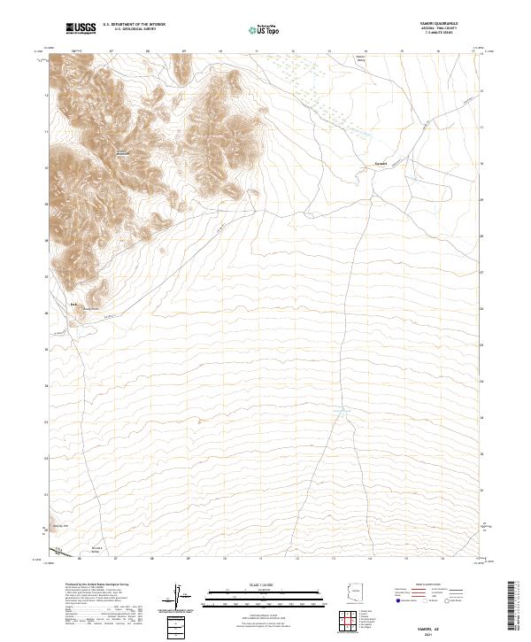 Vamori, AZ — USGS 7.5-minute topo (2021)