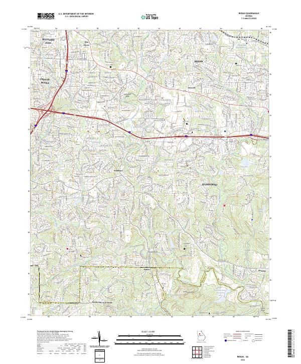 Redan, GA — USGS 7.5-minute topo (2024)