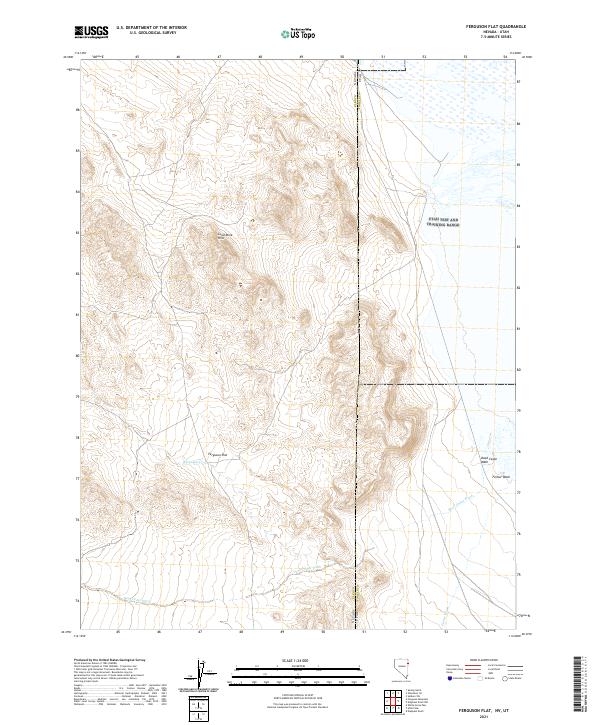 Ferguson Flat, NV-UT — USGS 7.5-minute topo (2021)