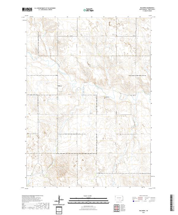 Millboro, SD — USGS 7.5-minute topo (2021)