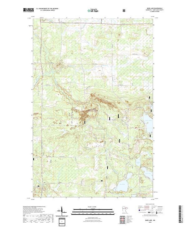 Dark Lake, MN — USGS 7.5-minute topo (2022)