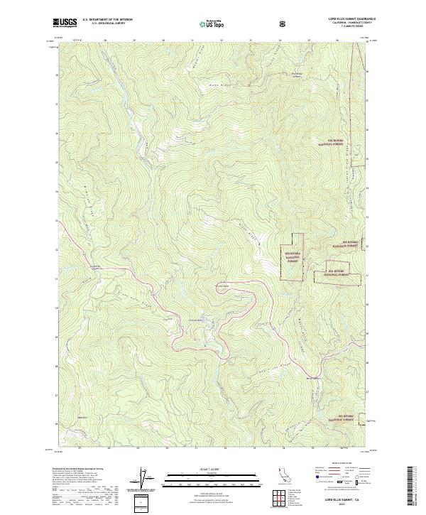 Lord-Ellis Summit, CA — USGS 7.5-minute topo (2021)