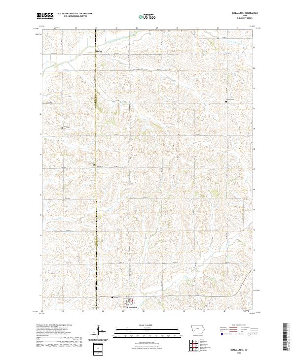 Kimballton, IA — USGS 7.5-minute topo (2022)