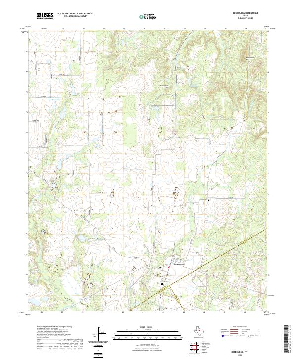 Desdemona, TX — USGS 7.5-minute topo (2022)