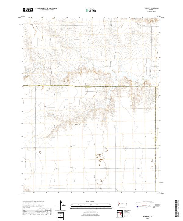 Pence NW, KS — USGS 7.5-minute topo (2022)