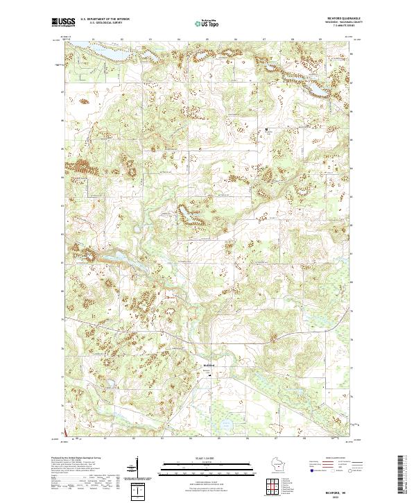 Richford, WI — USGS 7.5-minute topo (2022)