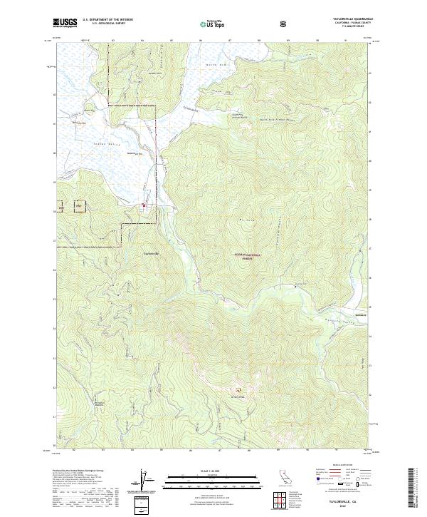 Taylorsville, CA — USGS 7.5-minute topo (2022)