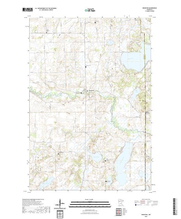 Kingston, MN — USGS 7.5-minute topo (2022)