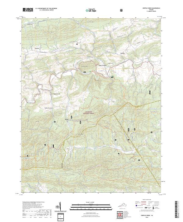 Cripple Creek, VA — USGS 7.5-minute topo (2022)
