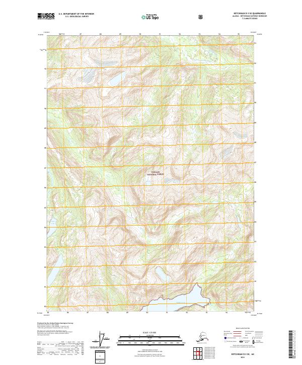 Ketchikan D-3 SE, AK — USGS 7.5-minute topo (2021)