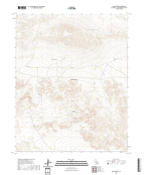 Leach Spring, CA — USGS 7.5-minute topo (2021)