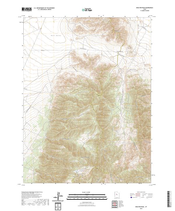 Boulter Peak, UT — USGS 7.5-minute topo (2023)