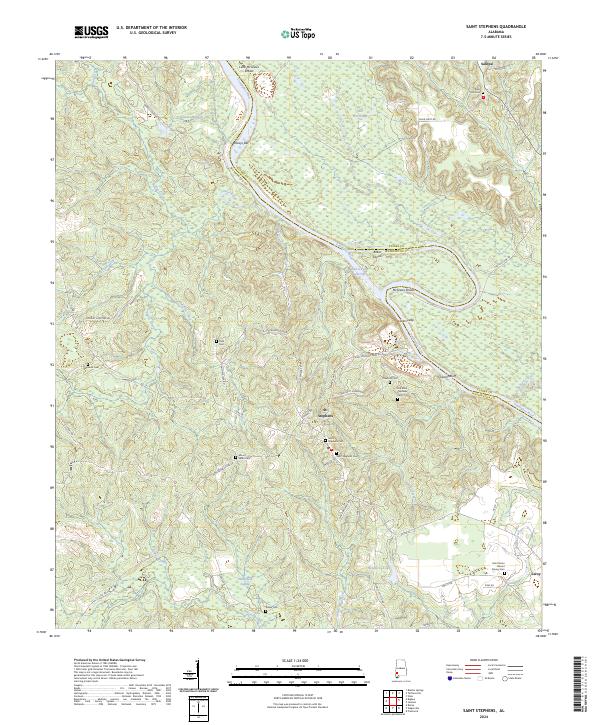 Saint Stephens, AL — USGS 7.5-minute topo (2024)