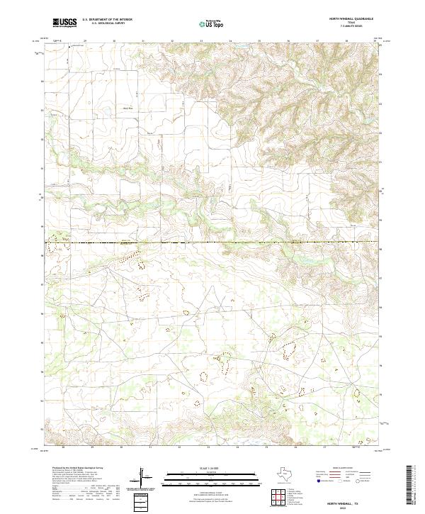 North Windmill, TX — USGS 7.5-minute topo (2022)