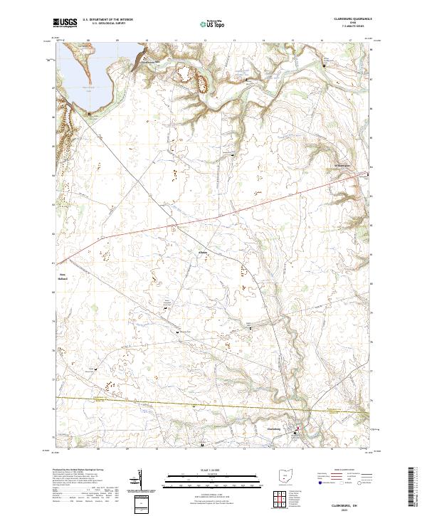 Clarksburg, OH — USGS 7.5-minute topo (2023)