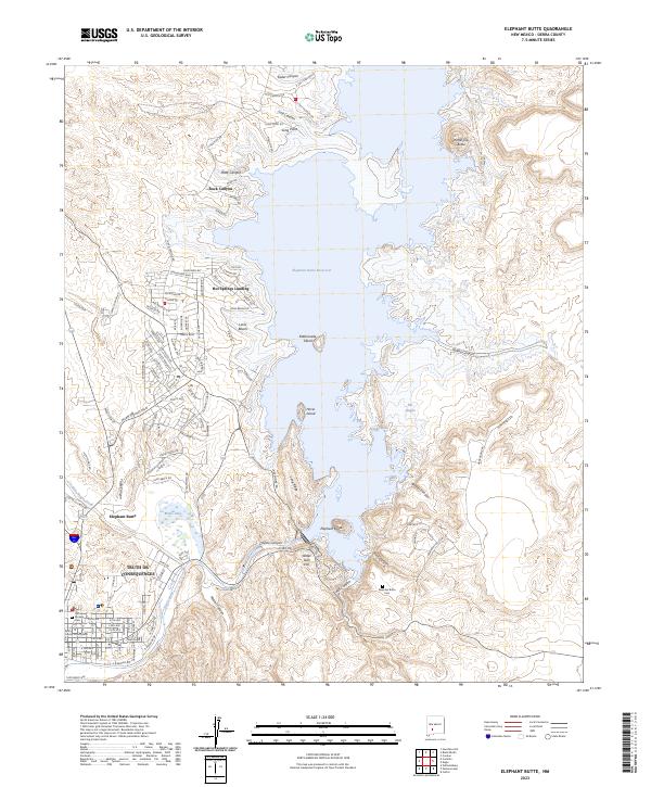 Elephant Butte, NM — USGS 7.5-minute topo (2023)