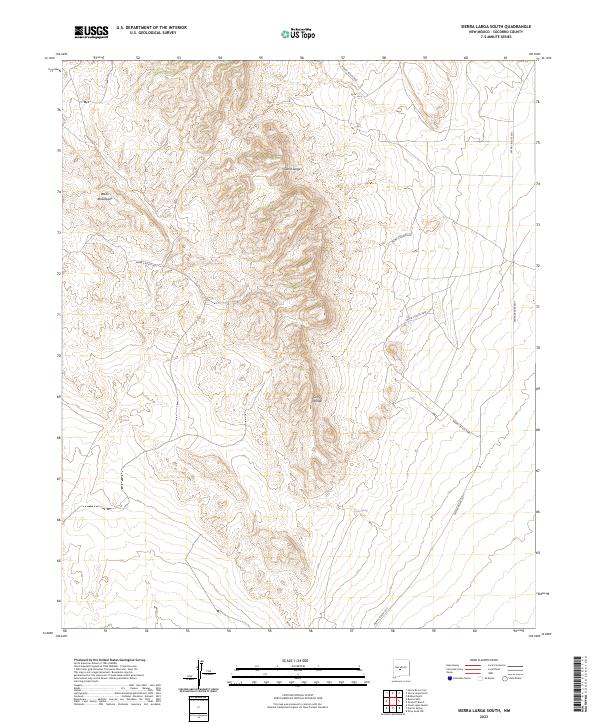 Sierra Larga South, NM — USGS 7.5-minute topo (2023)