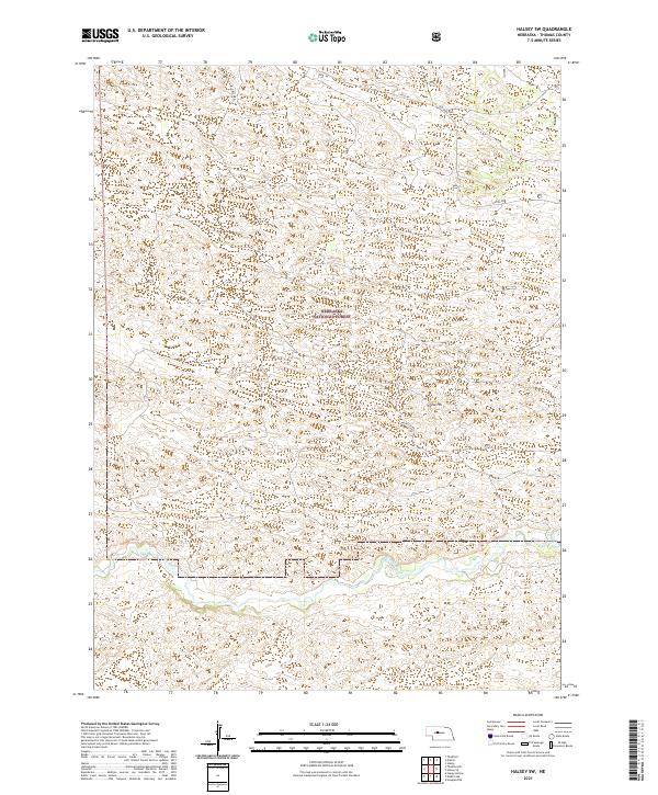 Halsey SW, NE — USGS 7.5-minute topo (2021)