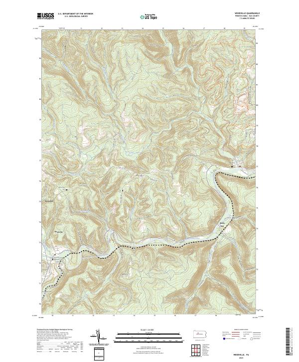 Weedville, PA — USGS 7.5-minute topo (2023)