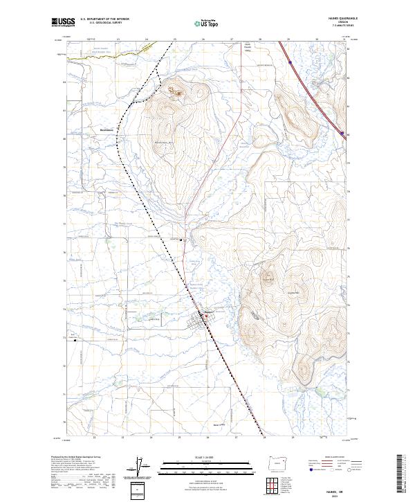Haines, OR — USGS 7.5-minute topo (2023)