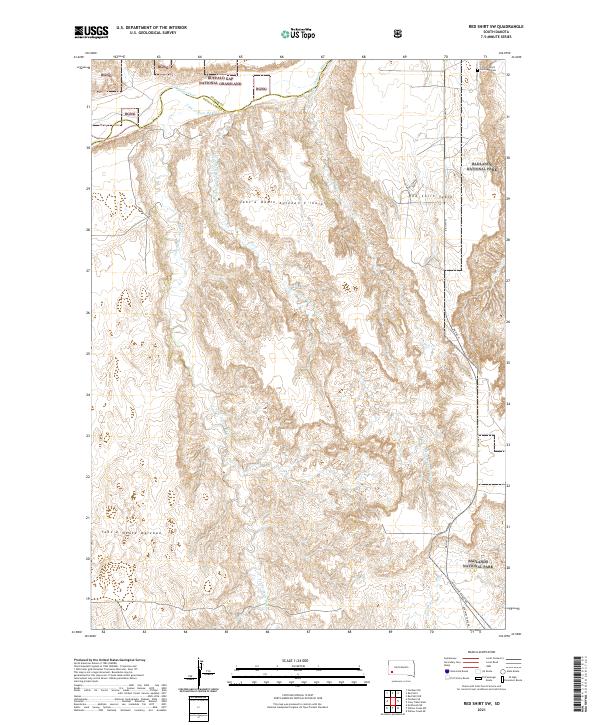 Red Shirt SW, SD — USGS 7.5-minute topo (2021)