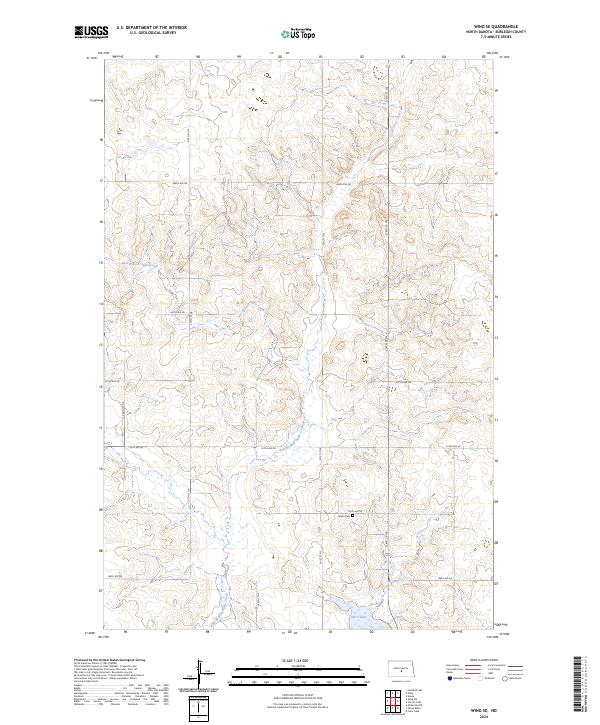 Wing SE, ND — USGS 7.5-minute topo (2024)