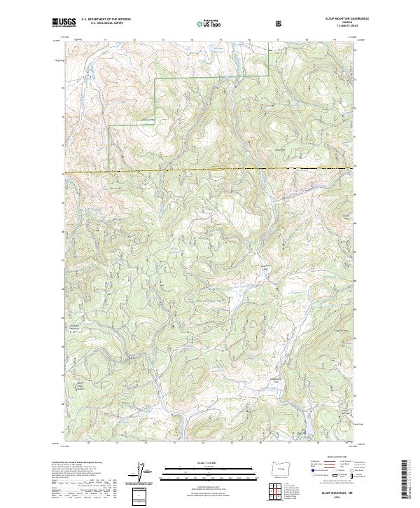 Alsup Mountain, OR — USGS 7.5-minute topo (2024)