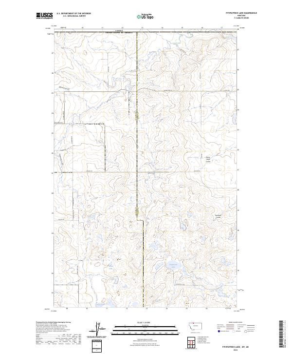 Fitzpatrick Lake, MT-AB — USGS 7.5-minute topo (2024)