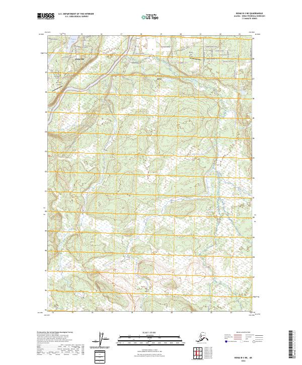 Kenai B-3 NE, AK — USGS 7.5-minute topo (2024)