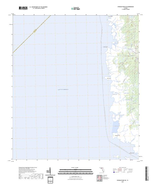 Steinhatchee SW, FL — USGS 7.5-minute topo (2025)