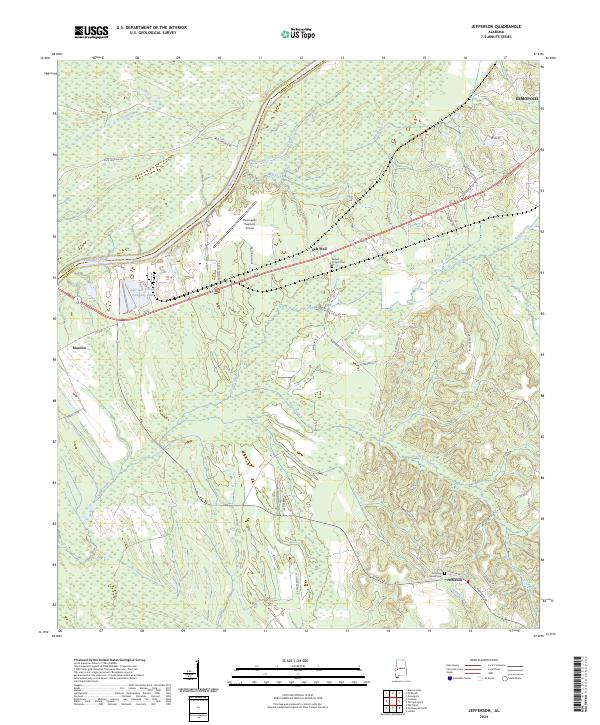 Jefferson, AL — USGS 7.5-minute topo (2024)