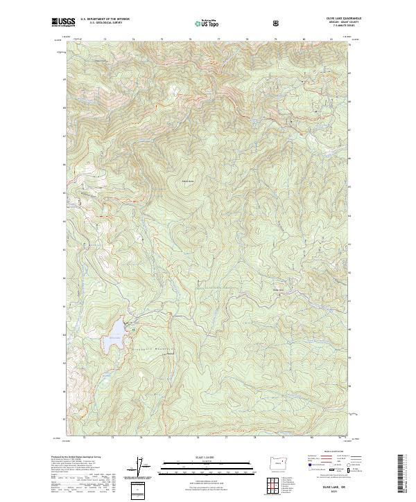 Olive Lake, OR — USGS 7.5-minute topo (2023)