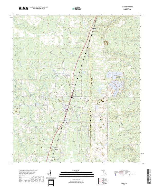 Lawtey, FL — USGS 7.5-minute topo (2024)