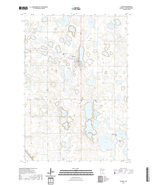 Clinton, MN — USGS 7.5-minute topo (2022)