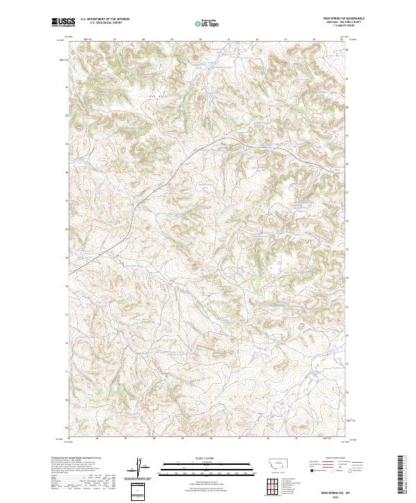 Iron Spring SW, MT — USGS 7.5-minute topo (2024)