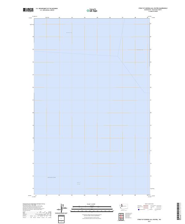Strait of Georgia (All Water), WA — USGS 7.5-minute topo (2023)
