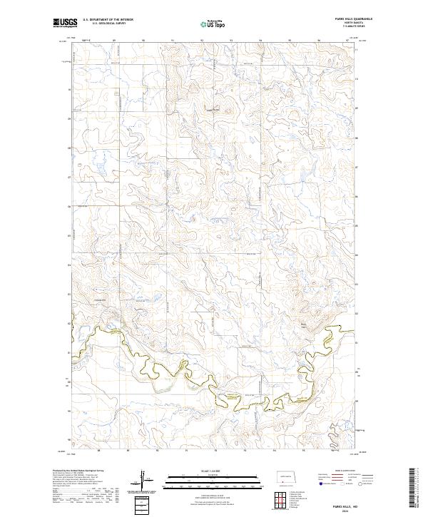 Parks Hills, ND — USGS 7.5-minute topo (2024)