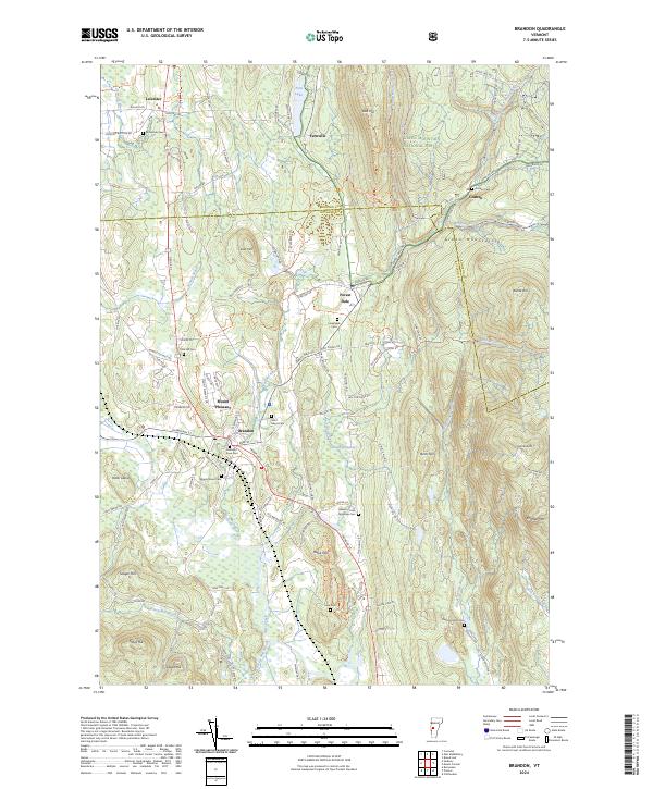 Brandon, VT — USGS 7.5-minute topo (2024)