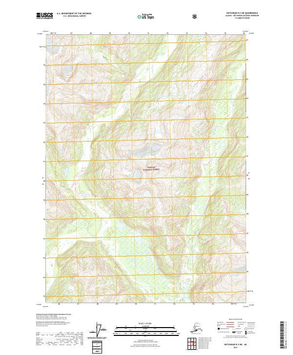 Ketchikan D-3 NE, AK — USGS 7.5-minute topo (2021)