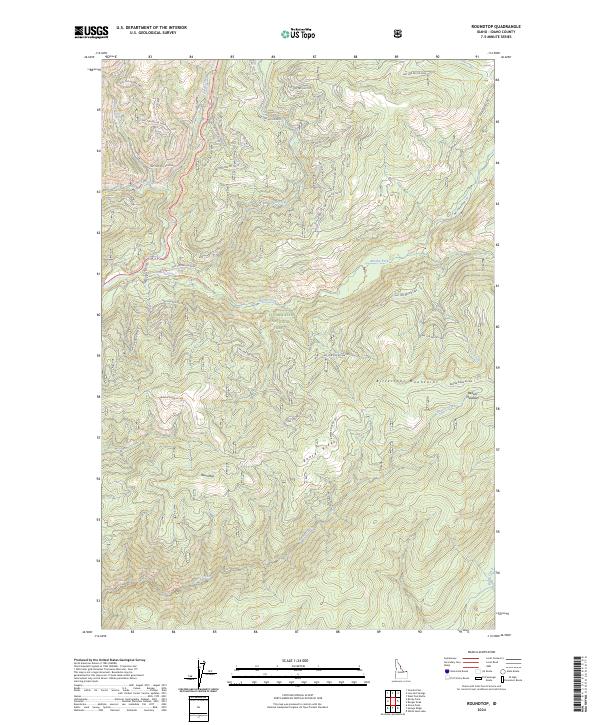Roundtop, ID — USGS 7.5-minute topo (2024)