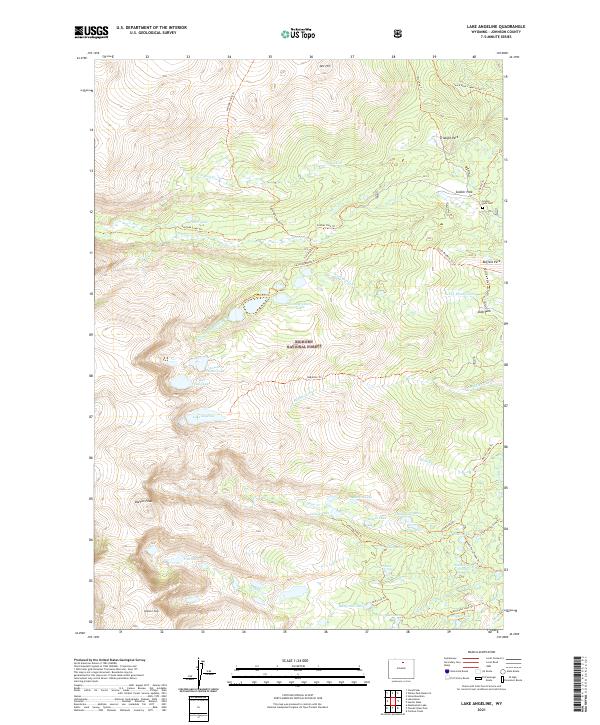 Lake Angeline, WY — USGS 7.5-minute topo (2021)