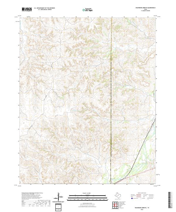 Washburn Arroyo, TX — USGS 7.5-minute topo (2022)